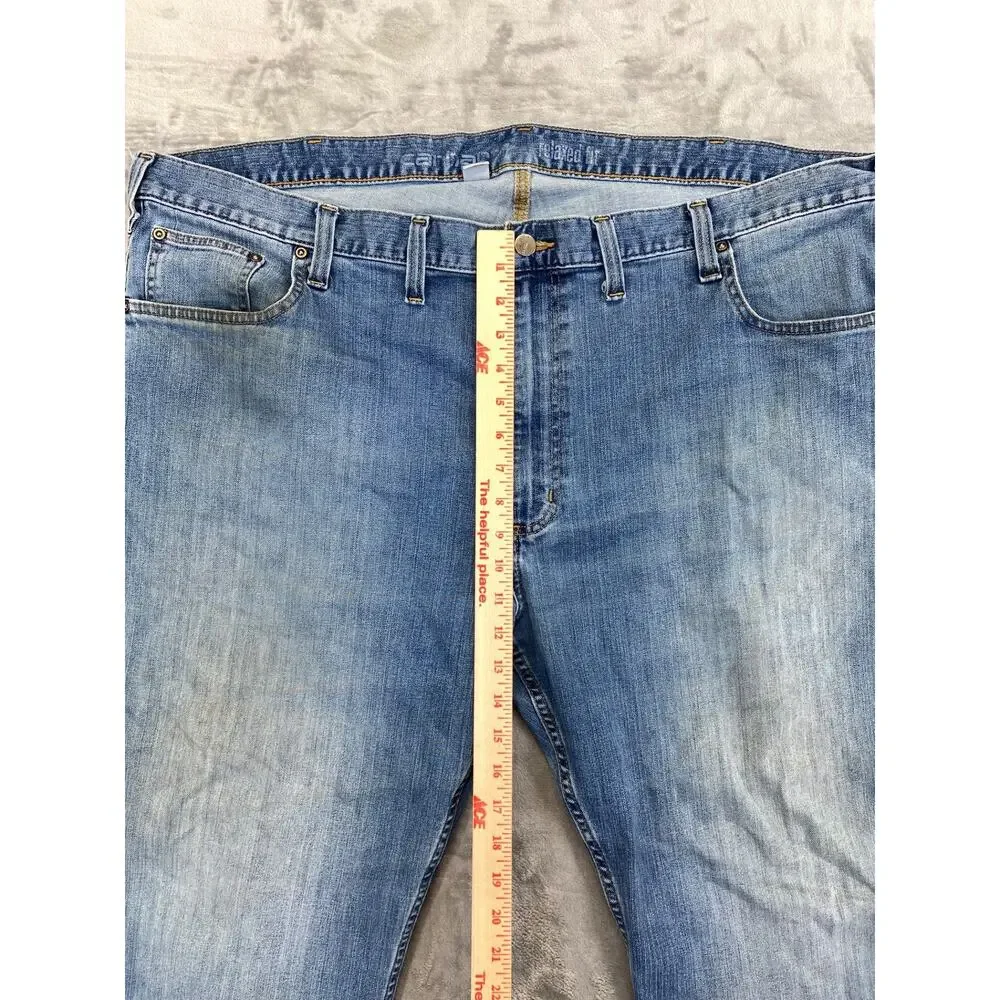 Carhartt Men's Relaxed Fit Straight Jeans 46x30‎ Blue Light Wash
